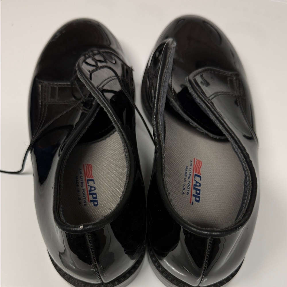 Classic Black Patent Derby Shoes for Men - oil and skid resistant - Picture 3 of 7